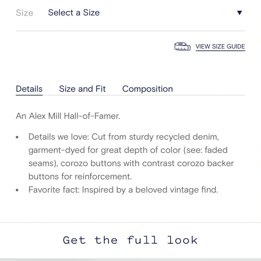 Alex Mill Garment Dyed Work Jacket Recycled Denim - Picture 8 of 9